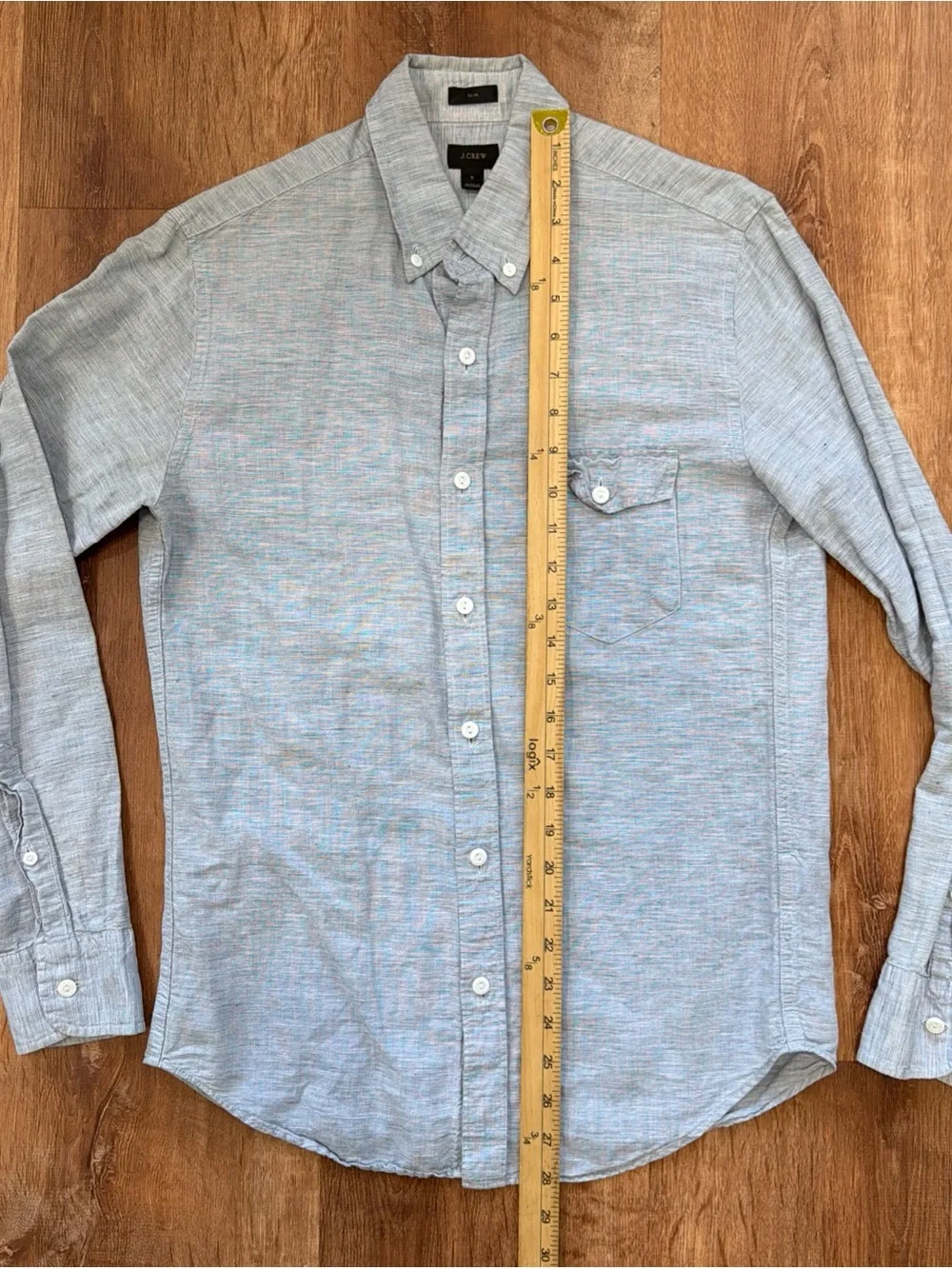 J. Crew Baird McNutt Irish Linen Shirt Slim Fit Mens Small Blue Button Down